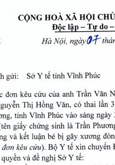 Trẻ sơ sinh vừa chào đời đã gãy tay, liệt dây thần kinh, người nhà kêu cứu Bộ Y tế