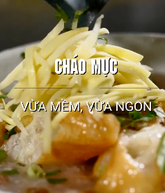 Khó quên hương vị cháo mực khô