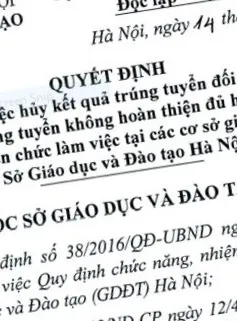 Hà Nội hủy kết quả 4 thí sinh trúng tuyển viên chức