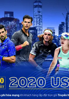 US Open 2020 trực tiếp duy nhất trên VTVcab với bình luận tiếng Việt