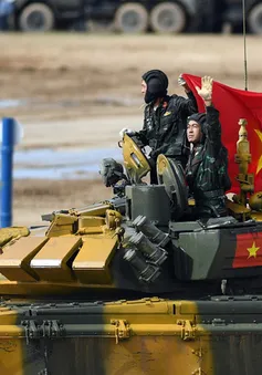 [Ảnh] ĐT Xe tăng QĐND Việt Nam kiêu hùng lăn bánh vào bán kết Army Games 2020