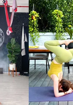 Quỳnh Nga khoe thân hình hoàn hảo khi tập yoga