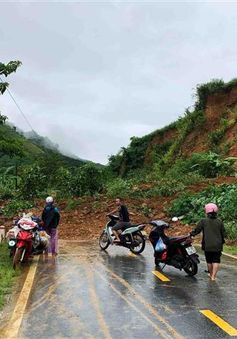 Mưa lớn gây sạt lở nhiều tuyến đường ở Lai Châu