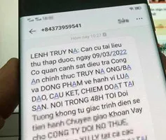 Bộ Công an cảnh báo giả mạo "lệnh truy nã" qua tin nhắn