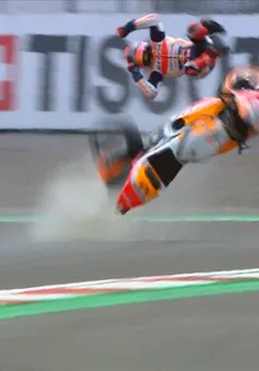 VIDEO | Tai nạn kinh hoàng của Marc Marquez trên đường đua Moto GP