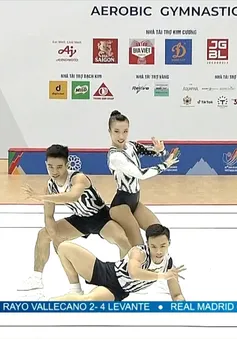 SEA Games 31 | Aerobic Việt Nam giành HVC nội dung đồng đội hỗn hợp nhóm 3 người