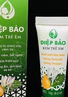 Cục Quản lý Dược thông tin về việc kem Diệp Bảo bôi da trẻ em bị FDA Mỹ thu hồi