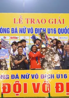 Chùm ảnh Bế mạc Giải bóng đá nữ Vô địch U16 quốc gia 2023