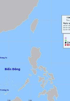 Bão số 5 di chuyển theo hướng Bắc với tốc độ khoảng 10km/giờ