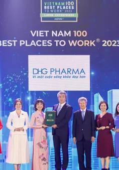 Dược Hậu Giang tăng thứ bậc tại Giải thưởng Top 100 nơi làm việc tốt nhất Việt Nam 2023