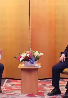 Thủ tướng Phạm Minh Chính tiếp nguyên Đại sứ đặc biệt Nhật Bản-Việt Nam và Chủ tịch Ngân hàng JBIC