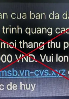 Cảnh giác thủ đoạn gửi tin nhắn mạo danh ngân hàng để lừa đảo