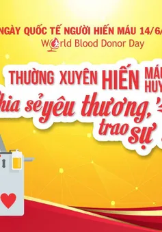 Ngày Quốc tế người hiến máu 14/6: Thường xuyên hiến máu để chia sẻ yêu thương, trao sự sống