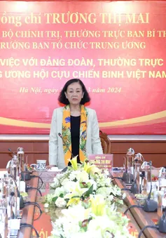 Thường trực Ban Bí thư Trương Thị Mai làm việc với Hội Cựu chiến binh Việt Nam