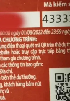 Lừa đảo bằng bưu phẩm có thẻ cào trúng thưởng chứa mã QR