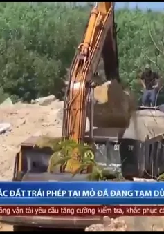 Khai thác đất trái phép tại mỏ đá đã dừng hoạt động và bỏ hoang nhiều năm