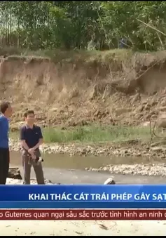 Nóng tình trạng khai thác cát, sỏi trái phép