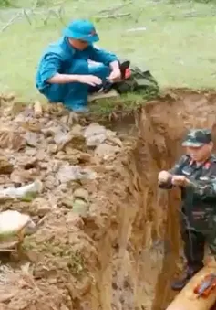 Hủy nổ thành công quả bom sót lại sau chiến tranh ở huyện Nam Đàn, tỉnh Nghệ An