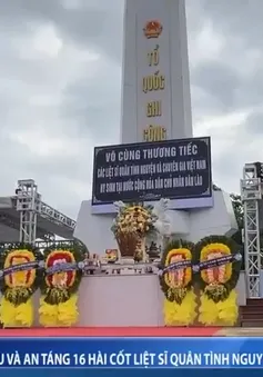 Quảng Bình tổ chức lễ truy điệu và an táng 16 hài cốt liệt sĩ quân tình nguyện Việt Nam hy sinh tại nước bạn Lào