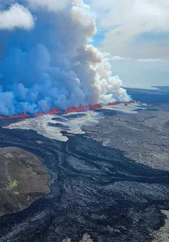 Núi lửa ở Iceland lại phun trào