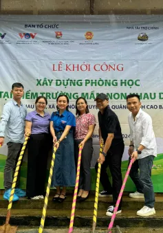 Khởi công phòng học tại điểm trường Khau Dựa, tỉnh Cao Bằng