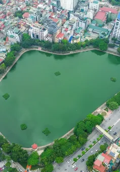 Diện mạo hồ Ngọc Khánh trước khi cải tạo thành tuyến phố đi bộ thứ 7 của Hà Nội