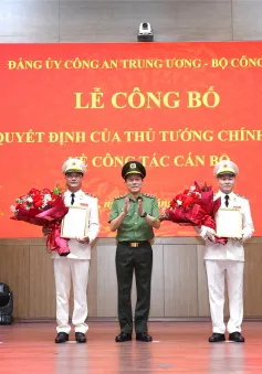 Thủ tướng bổ nhiệm 2 tân Thứ trưởng Bộ Công an