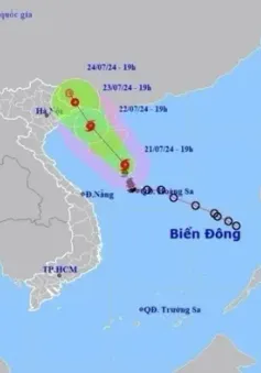 Bão số 2 giật cấp 11 di chuyển theo hướng Tây Bắc