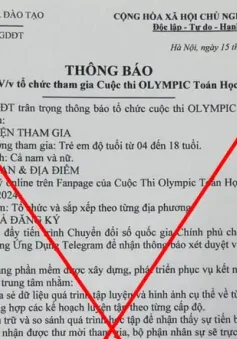 Giả mạo Bộ Giáo dục và Đào tạo lừa thi Olympic Toán học