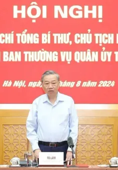 Tổng Bí thư, Chủ tịch nước Tô Lâm làm việc với Ban Thường vụ Quân ủy Trung ương