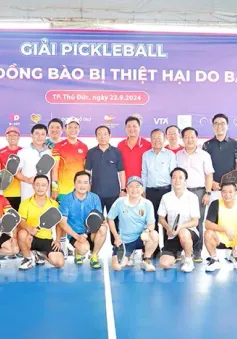 Giải Pickleball vận động 2,8 tỷ đồng ủng hộ đồng bào bị thiệt hại do bão số 3