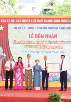 Nghề kim hoàn, đậu bạc Định Công được công nhận nghề truyền thống Hà Nội