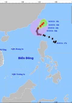 Bão số 5 giật cấp 16 trên khu vực Bắc Biển Đông