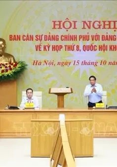 Hội nghị Ban Cán sự đảng Chính phủ với Đảng đoàn Quốc hội về Kỳ họp thứ 8, Quốc hội khóa XV