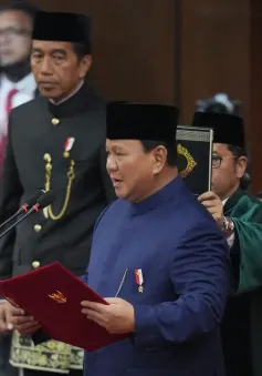 Ông Prabowo Subianto tuyên thệ nhậm chức Tổng thống Indonesia