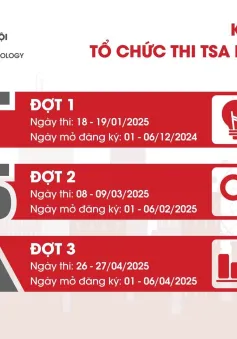 Năm 2025, Đại học Bách khoa Hà Nội tổ chức 3 đợt thi đánh giá tư duy