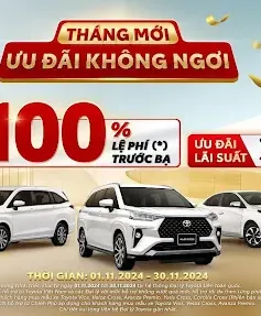 Cơ hội cuối cùng để sở hữu xe Toyota với ưu đãi 100% lệ phí trước bạ