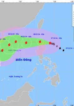 Bão Yinxing mạnh cấp 15, khu vực Bắc Biển Đông có gió giật mạnh cấp 8-10