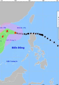 Bão số 7 liên tục đổi hướng, khu vực Bắc Biển Đông gió mạnh cấp 8 - 11