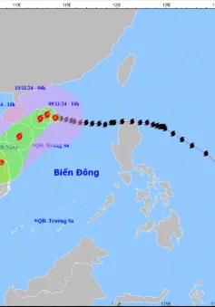 Bão số 7 giật trên cấp 17, di chuyển theo hướng Tây Tây Bắc