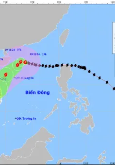 Bão số 7 mạnh cấp 14, cách quần đảo Hoàng Sa khoảng 365 km