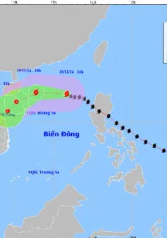 Bão số 9 giật cấp 14, di chuyển theo hướng Tây Tây Bắc