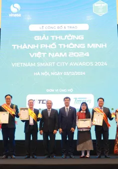 10 giải thưởng Thành phố thông minh Việt Nam 2024 được trao cho 6 đô thị