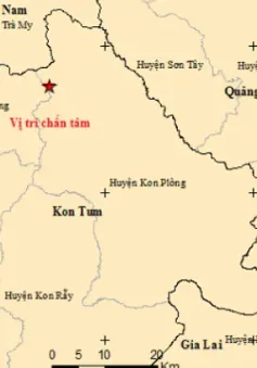 Xảy ra 2 trận động đất tại huyện Kon Plông, Kon Tum