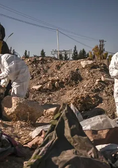 Phát hiện ngôi mộ tập thể gần thủ đô Syria với hàng nghìn hài cốt