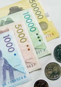 Đồng won thấp nhất 15 năm