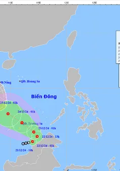 Áp thấp nhiệt đới gây mưa lớn ở miền Trung từ 23/12
