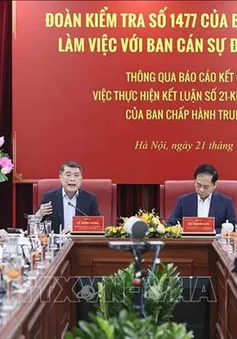 Đoàn kiểm tra số 1477 của Ban Bí thư làm việc với Ban cán sự đảng Bộ Ngoại giao