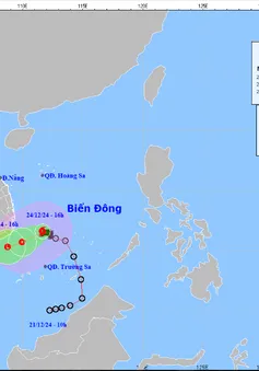 Bão số 10 giật cấp 10, di chuyển theo hướng Tây Tây Bắc