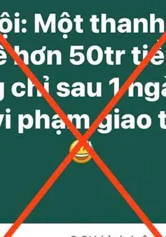 Bác thông tin ''thanh niên thu về 50 triệu đồng từ tố giác vi phạm giao thông''